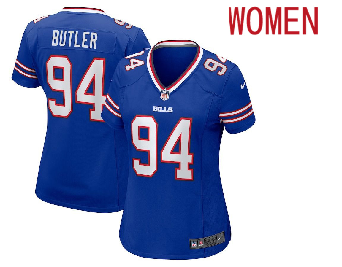 Women Buffalo Bills #94 Vernon Butler Nike Royal Game NFL Jersey->women nfl jersey->Women Jersey